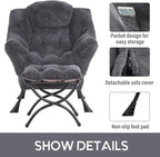 LITA Modern Accent Leisure Upholstered Sofa Chair, Lounge Reading Chair - Image 6