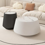 19.68" Round Marble End Table, Modern Cup Shaped Side Table - Image 7