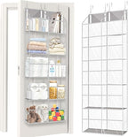 Over the Door Organizer 5 Tiers, Extra Large Behind Door Storage of 10 by Ofiray-home