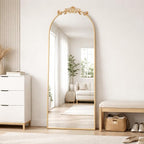 MISSDAY Vintage Baroque Full Length Mirror, Full Metal Frame Stand Up Retro - Image 9