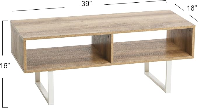 Household Essentials Jamestown TV Stand Coffee Table - Image 3