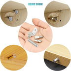 104Pcs Shelf Pins Kit, 4 Styles Nickel Plated Shelf Support Pegs, Bookshelf Pegs - Image 3