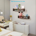 JORIKCHUO Nursery Book Shelves, Kitchen Spice Rack, or Rustic Wall Mounted - Image 2