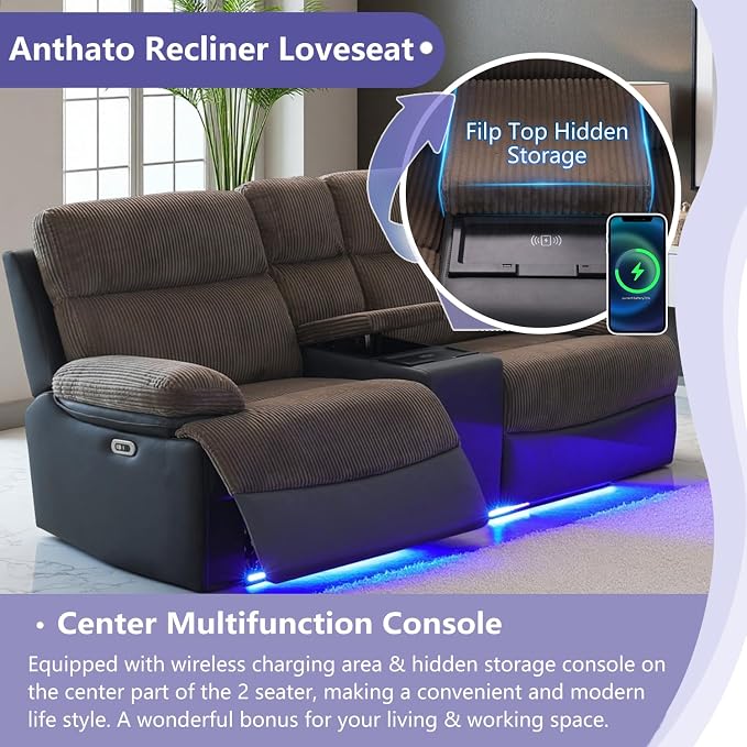 Power Recliner Loveseat Sofa - Image 3