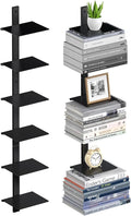 Floating Book Shelves for Wall, 6 Tier Invisible Floating Bookshelf, Vertical by ART-GIFTREE
