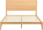 Merax Queen Size Bamboo Platform Bed, Mid-Century Modern Bed Frame - Image 6