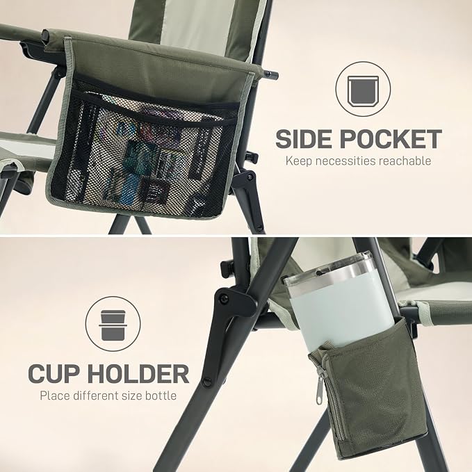 EVER ADVANCED Reclining Camping Chairs - Image 9