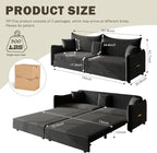 KEIKI 81.9" Sleeper Sofa, 3-in-1 Pull Out Couch Bed - Image 2