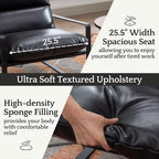 LukeAlon Modern PU Leather Accent Armchair, Upholstered Living Room Chair - Image 8