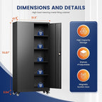 Yizosh Metal Garage Storage Cabinet - Image 3