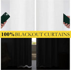 NICETOWN 100% Absolutely Blackout Linen Curtains - Image 4