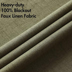 MIULEE 100% Blackout Linen Curtains - Image 5
