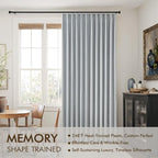 MIULEE Grayish Blue Pinch Pleated 100% Blackout Curtains 40x102 Inches | Room - Image 3