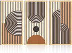 IARTTOP Mid century Modern Decor 16x32 Inch Large Boho Wood Wall Art Abstract by IARTTOP