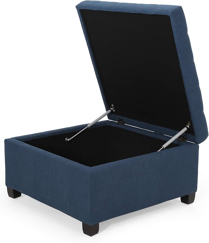 Christopher Knight Home Hedda Tufted Fabric Storage Ottoman - Image 4