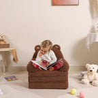 MOMCAYWEX Kids Sofa, Sherpa Couch - Image 2