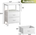 Huuger Night Stand Set of 2, Nightstand - Image 3