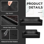 Peryiter 2 Pcs Sofa Covers Couch and Loveseat Covers Set Stretch Sofa Slipcover - Image 3