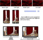 Simplebrand Ava Red Short 36 Inches Blackout Curtain 2 Panels Set, Half Window - Image 9