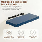 fuqing 20 Inch Floating Shelves | 6.7 Inch Deep Dark Blue Floating Shelves - Image 5