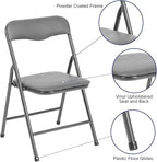 Flash Furniture Mindy Kids 5-Piece Folding Square Table and Chairs Set - Image 5