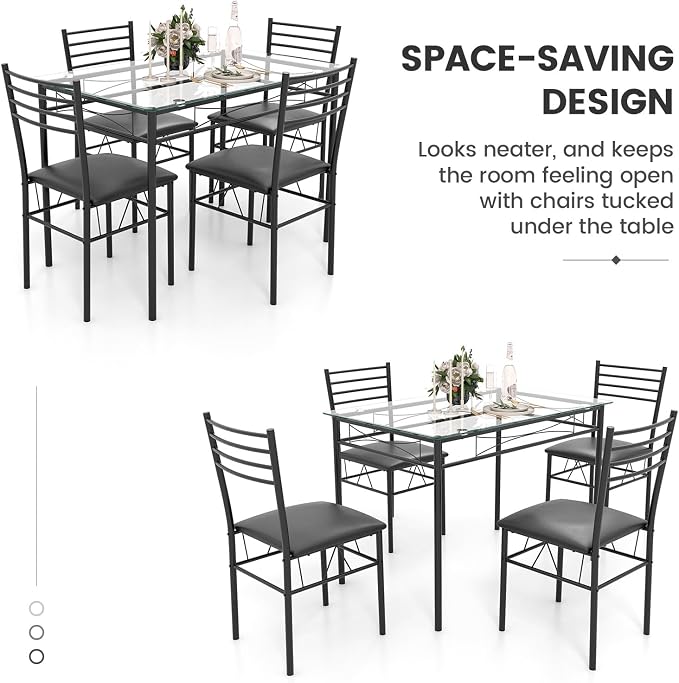 NAFORT 5-Piece Dining Table Set - Image 3