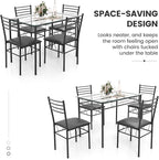 NAFORT 5-Piece Dining Table Set - Image 3