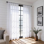 SpaceDresser Check Sheer Curtains 96 Inches Long - Image 4