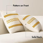 MIULEE Set of 2 Mustard Yellow Boho Decorative Pillow Covers 16x16 Inch | Fall - Image 6