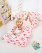 Kids Couch, 2-in-1 Kids Fold Out Couch, Convertible Sofa to Lounger - Image 9