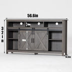 LED Farmhouse TV Stand for 65 inch TVs, Rustic Entertainment Center TV Cabinet - Image 7