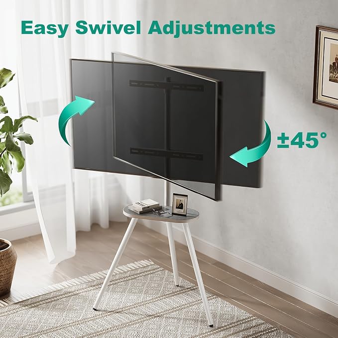Tripod Easel TV Stand for 40 to 65 Inch LCD Led Screen, Height Adjustable and - Image 3