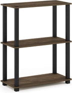 Furinno TURN-S-TUBE Storage Shelves, 3-Tier Book Shelf, Corner Shelf, Toolless - Image 5