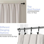 Simplebrand Ava Natural Blackout Curtains - Image 4