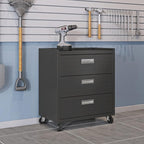 Manhattan Comfort Fortress 31.5-Inch Rolling Garage Tool Chest, 3-Drawer - Image 2