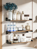 Floating Shelves for Wall, Shelves for Decor Storage Set of 6, Wall Mounted - Image 4