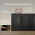 mopio Blake Storage Cabinet, Small Modular Accent Display Sideboard Buffet - Image 3
