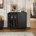Fluted Coffee Bar Cabinet with Storage, Modern Sideboard Buffet Cabinet with by FiveWillowise