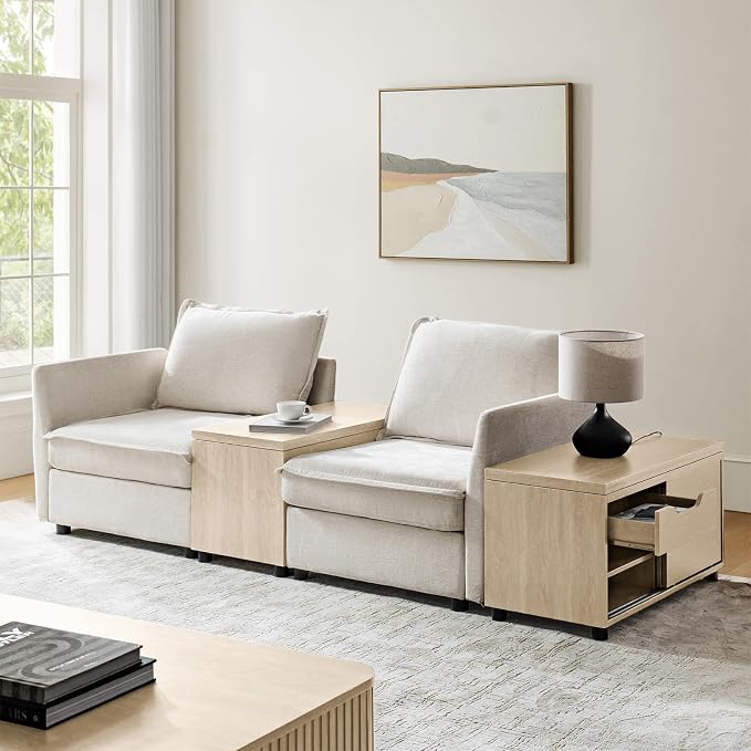 HULALA HOME Sofa Side Tables Set of 2 by HULALAHOME