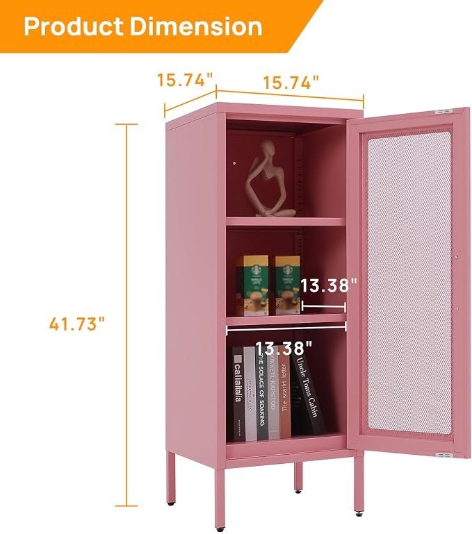 Slim Metal Storage Cabinet - Image 3