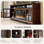 70" Farmhouse TV Stand with 36" Fireplace - Image 4