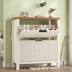 YOMILUVE Shoe Cabinet Storage for Entryway, Fluted Shoe Cabinet by YomiluveDesign