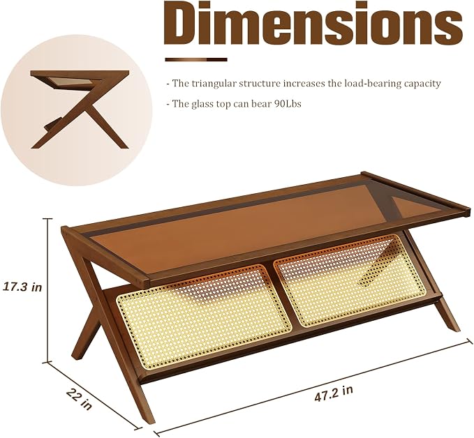 Bamworld Rattan Coffee Table - Image 2