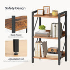HOOBRO Bookshelf, 3-Tier Industrial Bookcase, Book Shelf Storage Organizer - Image 6