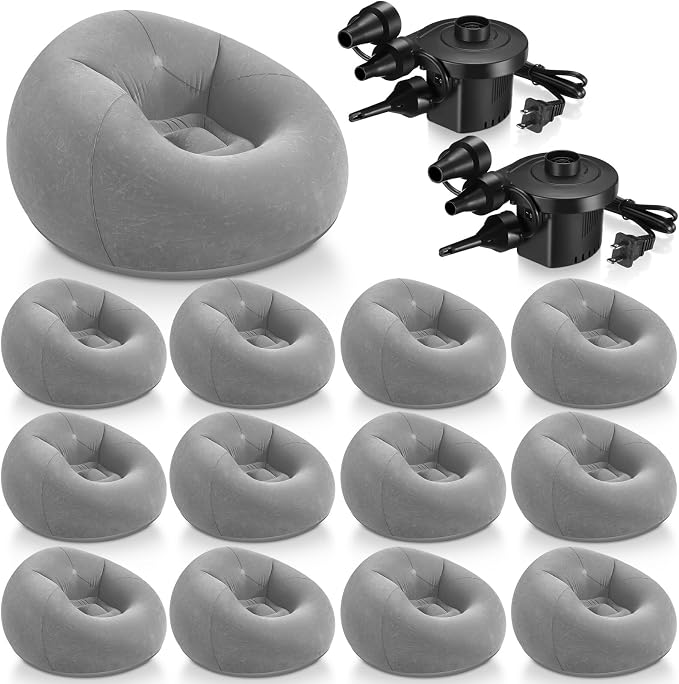 Realspring 6 9 12 Pcs Inflatable Bean Bag Chairs by Realspring
