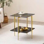 LumFurn Glass End Table, Mid-Century Modern Design Sofa Table, - Image 3