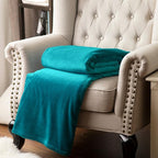 Bedsure GentleSoft Fleece Blanket Twin Size Teal - Image 2
