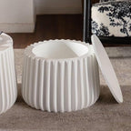 46.46'' White Round Coffee Table Set of 2 - Image 4