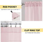 Blush Pink Sheer Curtains 63 Inches Long 2 Panels - Image 2