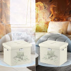 DocSafe Storage Ottoman with Lock, Fireproof＆Waterproof 17 Inches Folding - Image 3